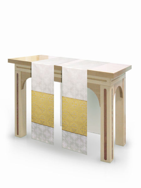The Francis Classic Lucia White & Brocade Gold <br> Altar Scarves