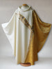 Paintbrush Cross White & Gold Chasuble